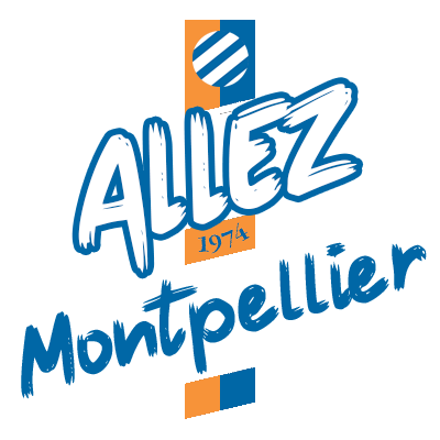 Montpellier Hérault sport club logo, suitable for baby products like bibs, bodysuits, and accessories.\n\nCaption: Sho
