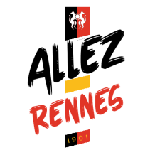 Stade Rennais logo featuring black and red colors, perfect for sports-themed baby items.\n\nCaption: Celebrate your li