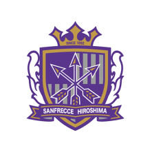 Sanfrecce Hiroshima Japan logo, perfect for baby items like pacifiers and bodysuits, featuring a shield and arrows des
