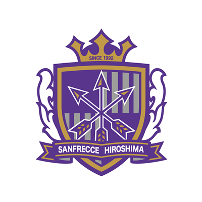 Sanfrecce Hiroshima Japan logo, perfect for baby items like pacifiers and bodysuits, featuring a shield and arrows des