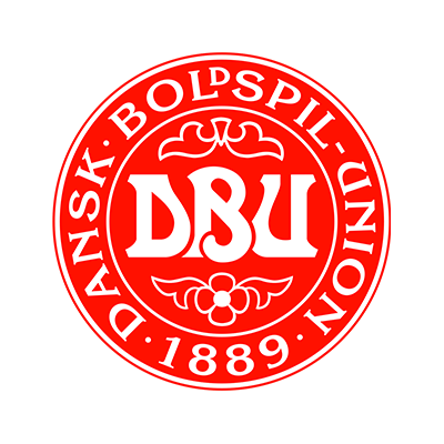 Denmark national football team logo, perfect for baby items celebrating team spirit at pacifier-baby.com. \n\nCaption: