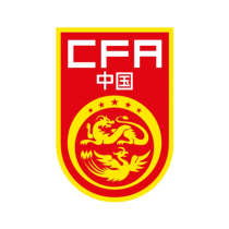 China national football team logo on a bright red background, perfect for baby items and sports fans. \n\nCaption: Cel