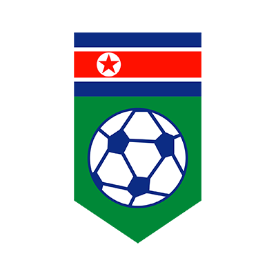 North Korea national football team logo on a green background, suitable for baby sports-themed items.\n\nCaption: Show
