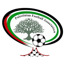 Logo of the Palestine National Football Team, featuring a tree and a soccer ball, ideal for baby items with a sports t