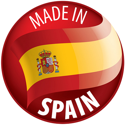 Badge featuring \"Made in Spain\" with the Spanish flag, indicating quality baby products.\n\nCaption: Discover qualit