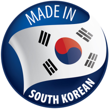Logo featuring \"Made in SOUTH KOREAN\" showcasing the South Korean flag, representing quality baby products.\n\nCapti
