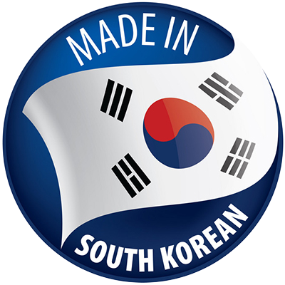 Logo featuring \"Made in SOUTH KOREAN\" showcasing the South Korean flag, representing quality baby products.\n\nCapti