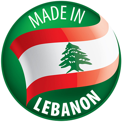 Logo displaying \"Made in Lebanon\" with the Lebanese flag, suitable for baby product branding.\n\nCaption: Celebrate 
