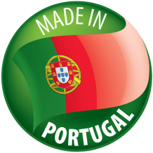 Badge featuring \"Made in Portugal\" with the Portuguese flag colors.\n\nCaption: Discover quality baby products proud
