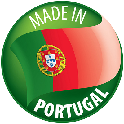 Badge featuring \"Made in Portugal\" with the Portuguese flag colors.\n\nCaption: Discover quality baby products proud