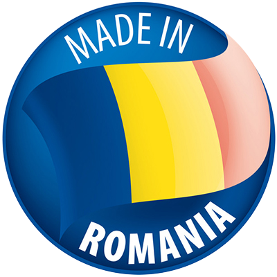 Logo featuring \"Made in ROMANIA\" highlighting quality baby products.\n\nCaption: Discover our high-quality baby item