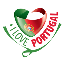 Graphic of a heart-shaped design featuring the Portuguese flag with the words \"I Love Portugal.\"\n\nCaption: Celebra