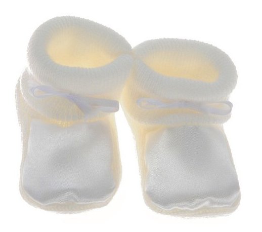 White baby booties